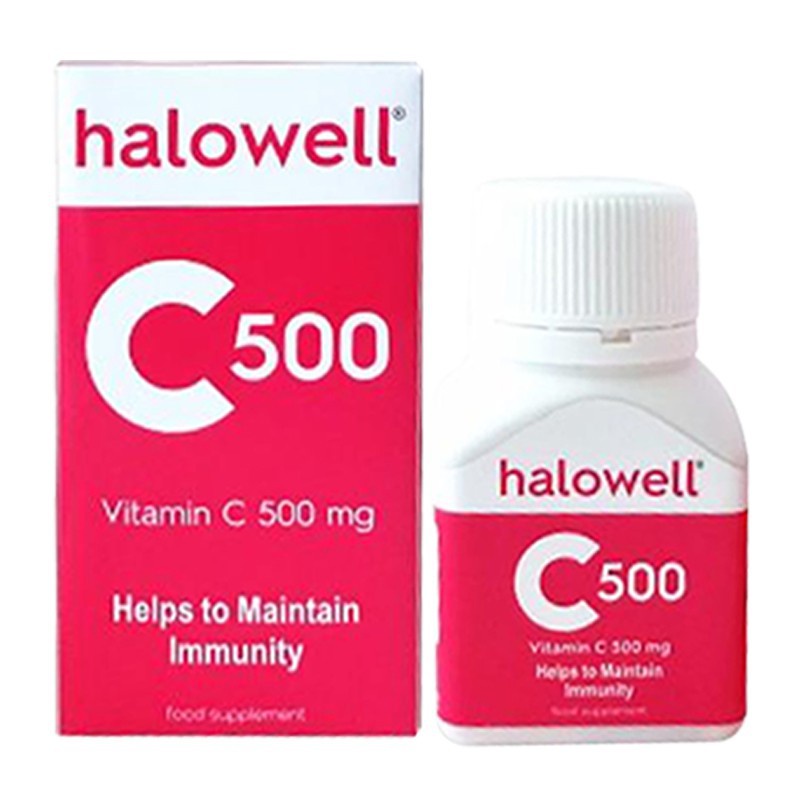 Halowell C 500 mg Botol 30 Tablet - Suplemen Vitamin C
