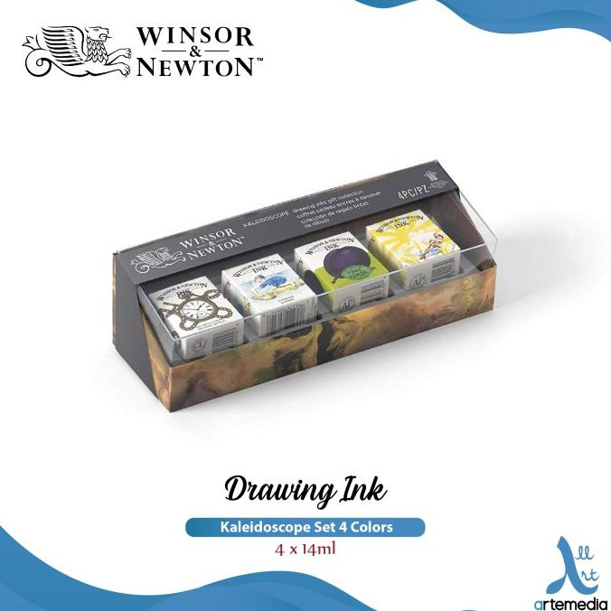 

(BISA COD) Tinta Kaligrafi Winsor & Newton Set 4 Drawing Ink Calligraphy HEMAT Kode 333