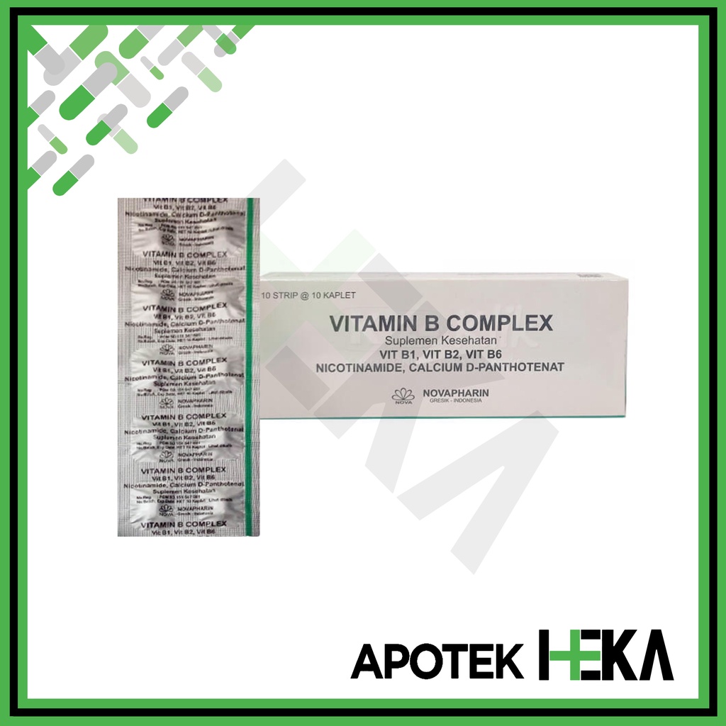 Vitamin B Complex Novapharin Box isi 10x10 Tablet (SEMARANG)