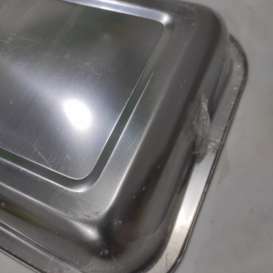 Nampan wadah baki tray trey trei steinless stainless steel medium besar