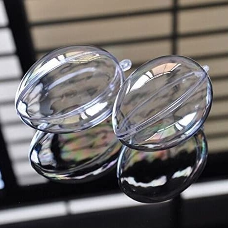 Hiasan Ornamen Dekorasi Bentuk Telur Egg Fillable Transparan 6 x 8cm Natal Tahun Baru kue Cake Tart 