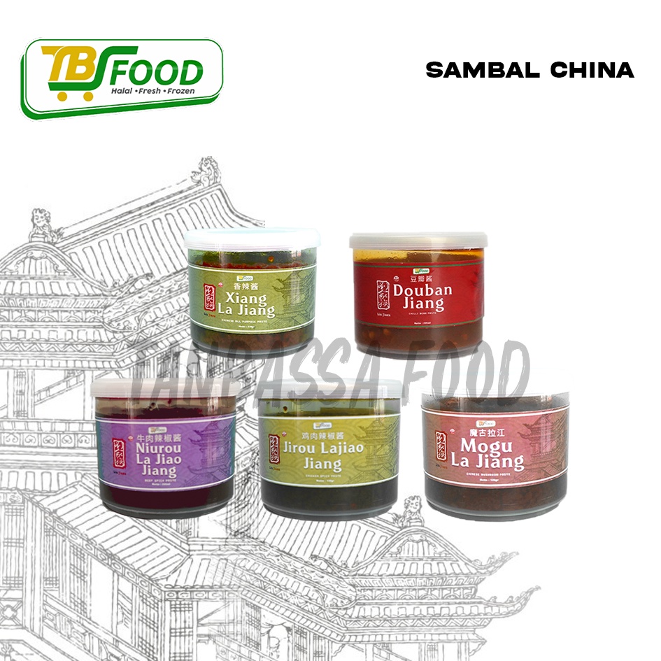 Sambal/Sambel Niurou La Jiao Jiang ,Mogu La Jiang,Xiang La Jiang,Jirou La Jiang,Saus Pasta Kedelai Chili,Sapi,Ayam,Jamur Serbaguna,Bumbu Lamian,Chili Bean Sauce,Dimsum,Ramen,Hotpot,Topanciang,Broad Bean Chili ,Fu Chi, Pixian Doubanjiang HALAL