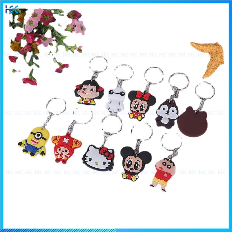 1PCS PVC Key Chain Cartoon Figure Anime Key Ring bag  car key Pendant