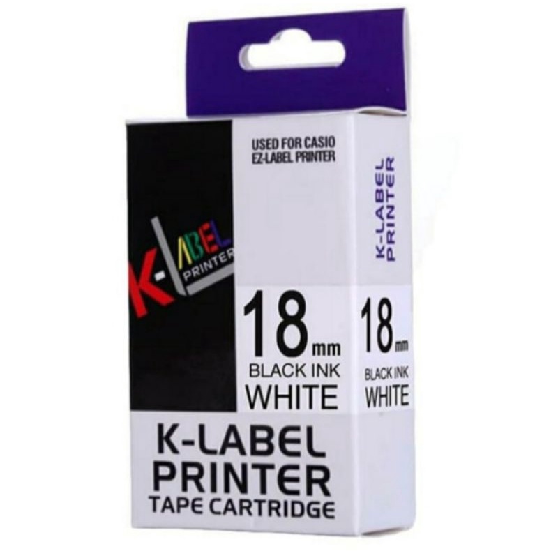 

K LABEL Printer 18mm - use Compatible Casio EZ Label Tape 18mm