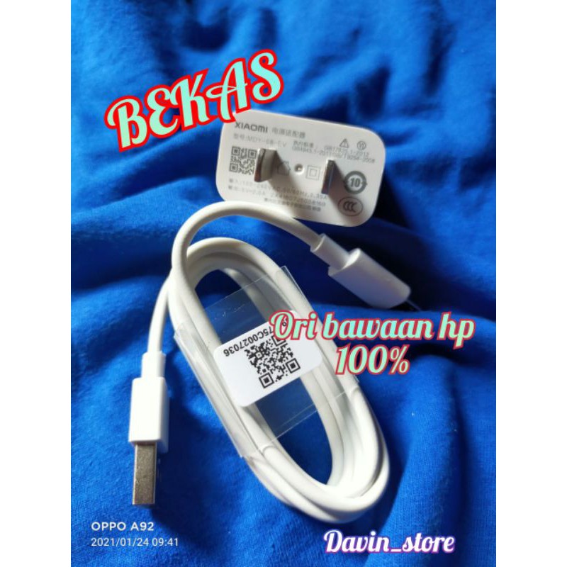 Charger Xiaomi Note5 Note6 5Plus Redmi 4x ORI bawaan hp