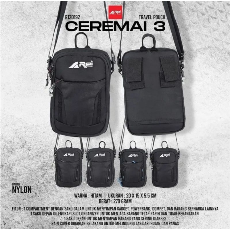 Tas selempang Original Rei ceremai 3 tab 7 inchi dapat cover bag Arei outdoor gear