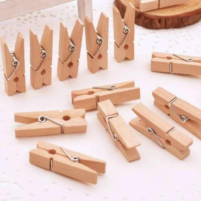 KLIP KAYU UNTUK FOTO Wooden Clip Jepit Kayu Polos Klip Kayu Tumblr Harga Termurah