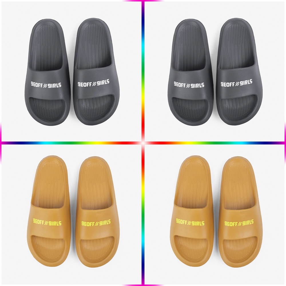 Sandal Geoff Max Original Hermosa Grey Gold Sandal Slide Wanita Pria Unisex Geoff Original Parampa