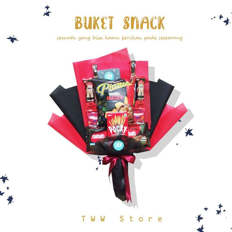 

[PO] Kado Buket Snack Tema Black n Red TWW Store Graduation Birthday Anniversary