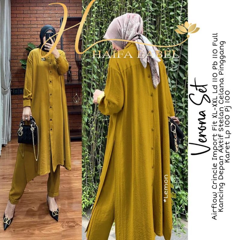 Verona Setalan One Set Wanita Elegan Haifa Hijab Move on