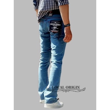 CELANA PANJANG JEANS PRIA SEMI CUTBRAY BIRU MUDA/ BIOBLITS