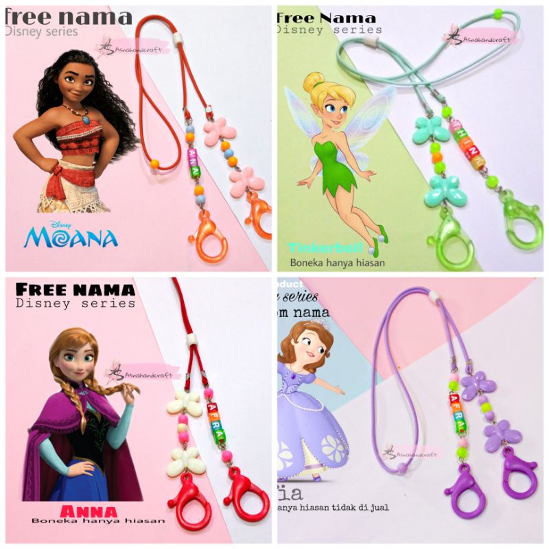 strap masker anak kupu kupu hijab//konektor masker hijab anak// strap masker anak nama//Strap masker