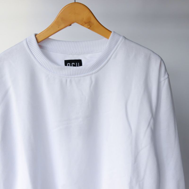 Crewneck NGK Polos pria dan wanita premium-Putih