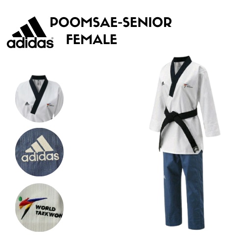 BAJU TAEKWONDO POOMSAE SENIOR PUTRI - DOBOK ADIDAS POOMSAE FEMALE - SR