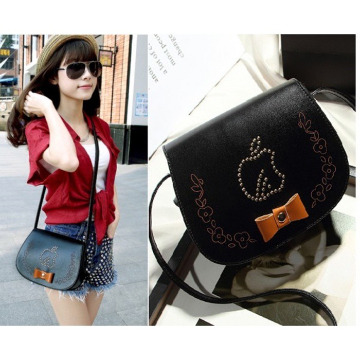 TAS SLEMPANG FASHION WANITA KOREA KECIL PESTA KONDANGAN HITAM KULIT PU