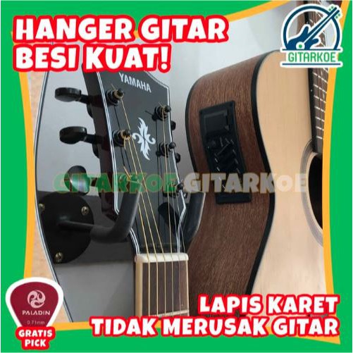 Gantungan Dinding Besi Gitar / Hanger Gitar / Bracket Holder Hitam