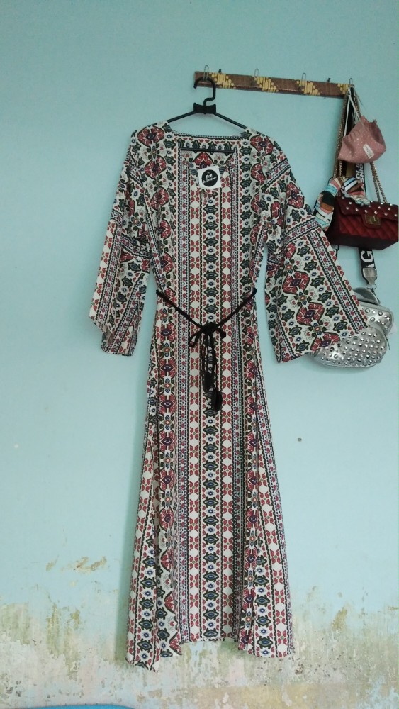 Batik Tunik Etnik Tunik Bohemian Rempel Belah Samping Busui Friendly Free Belt