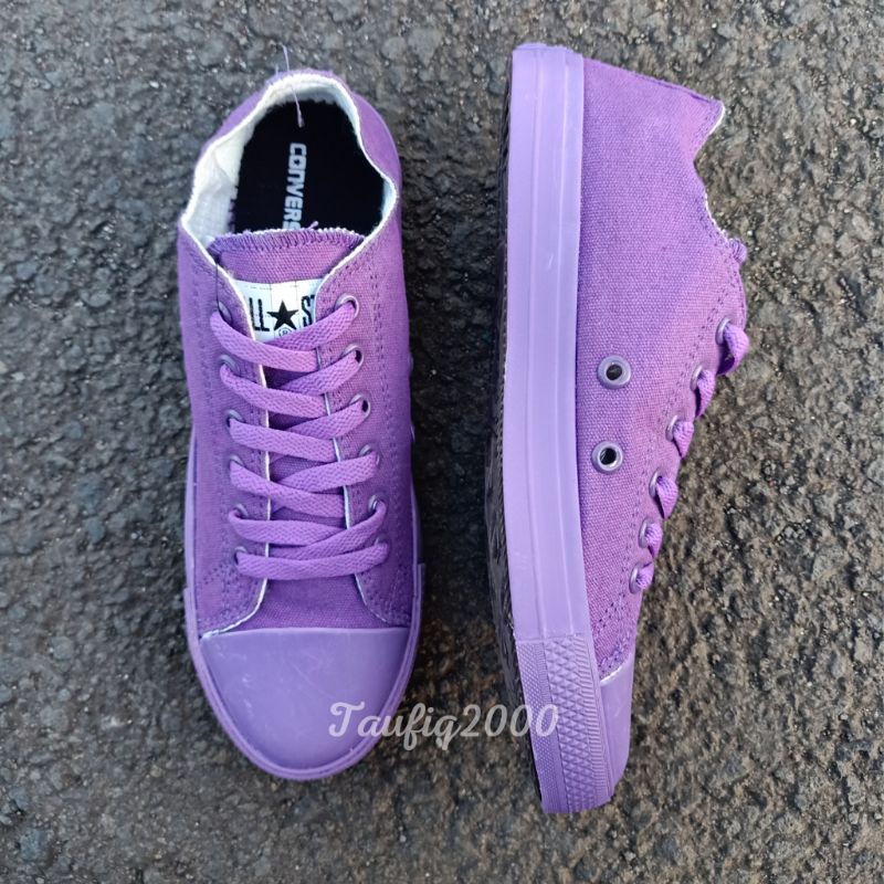 TERBARU!! Sepatu Sneakers Converse All Star Violet Full Ungu + Box Converse