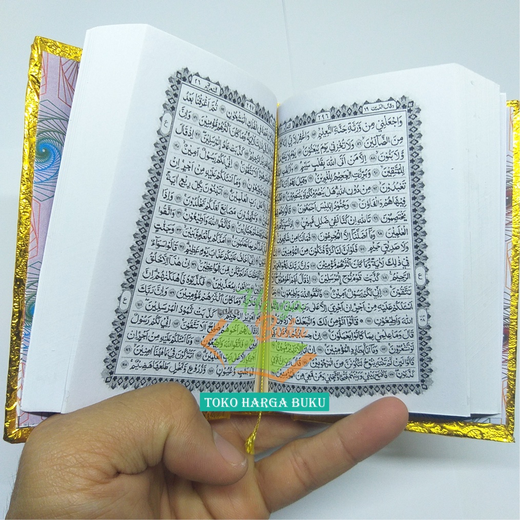 Al-Quran Saku Emas A7 Hard Cover 18 Baris Nonterjemah Kertas HVS Metalik Khat Bombay Mushaf Ekonomis Al Qur'an Murah Penerbit Dian Rakyat