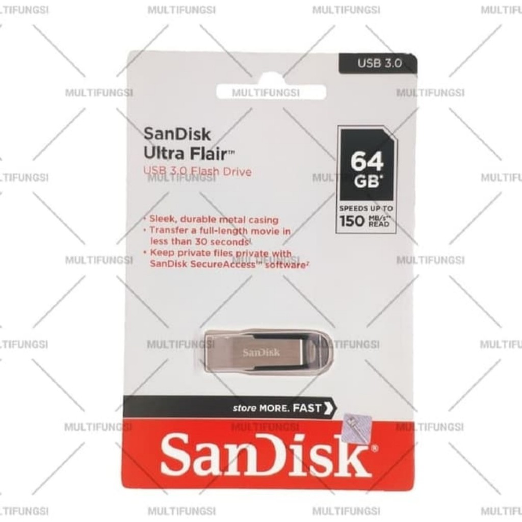 ORIGINAL SANDISK FLASHDISK 64GB ULTRA FLAIR CZ73 / USB 3.0 / CZ-73