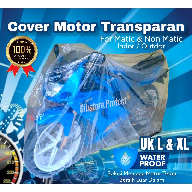 Cover Sarung Motor Transparan Bening Mantel Motor Waterproof Anti Air Untuk Motor Pcx Adv Nmax Aerox Beat Vario Scoopy Mio Fino Genio Xride Spin Cbr Megapro Vixion R15 R14 Ninja Tiger Megapro Satria Sonic Supra Shogun Jupiter