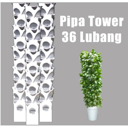 Pipa Tower Hidroponik 36Lubang