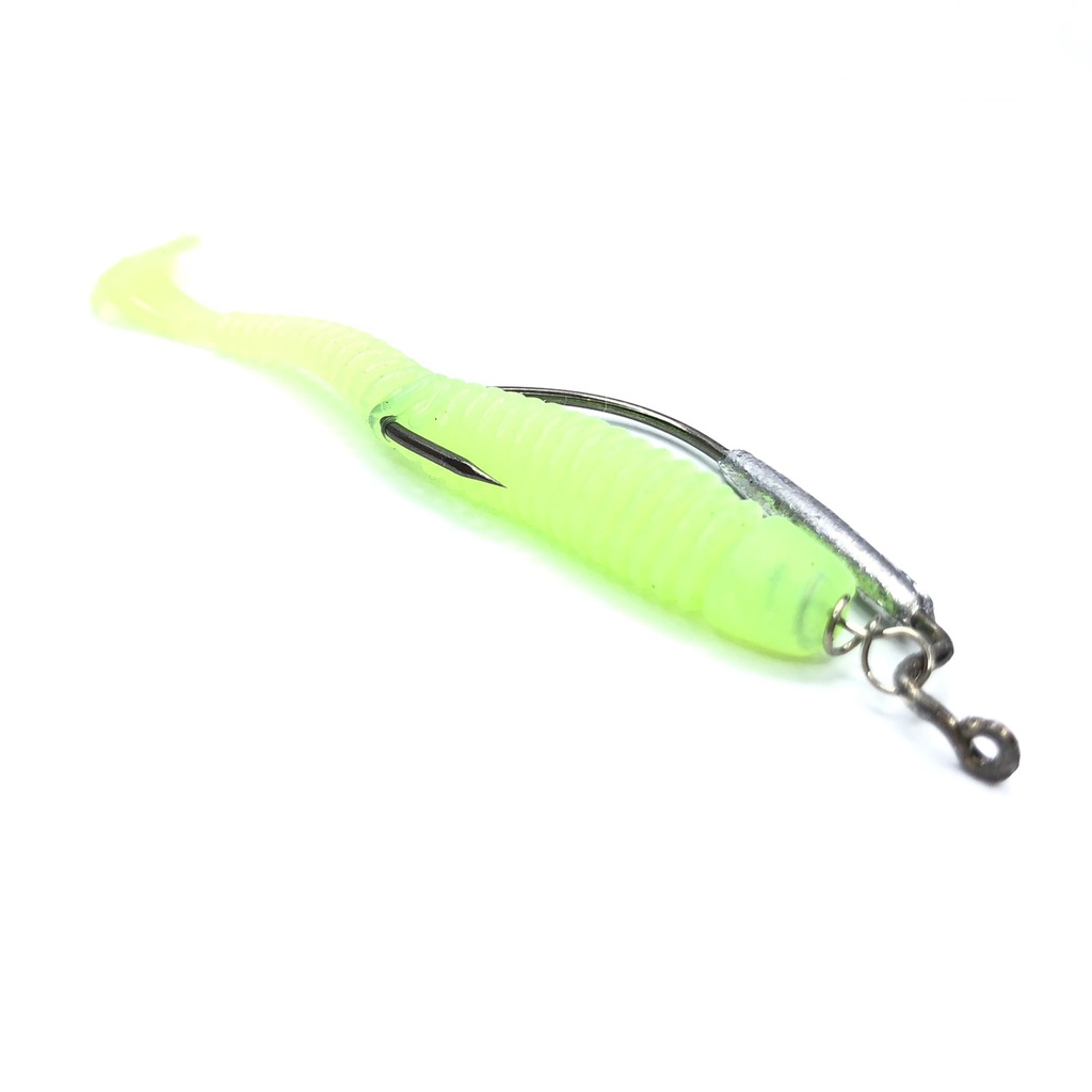 Umpan Softlure Padle 3pcs + Wormhook