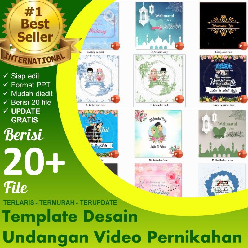 Template Undangan Pernikahan PPT Vol. 1