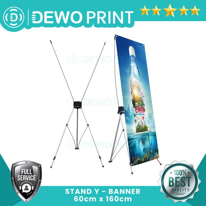 Y Banner Stand 60Cm X 160Cm Aluminium/Stick Banner/Penyangga Spanduk