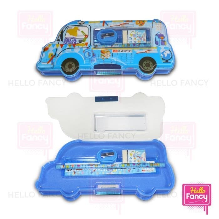 

Hemat Tempat Pensil Anak Set Bus / Pencil Case Magnet Kotak Pensil Xd9565B Bagus