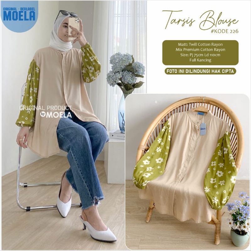TARSIS BLOUSE LD 110cm // ATASAN WANITA ORIGINAL BERLABEL // BY MOELA-226