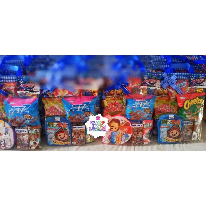 Souvenir Ulang Tahun / Paket Lunchbox Mini/ Snack Ultah Tepak Makan/ bingkisan anak/Snack Ultah