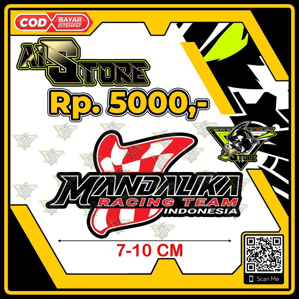 Stiker Mandalika Racing Team Indonesia