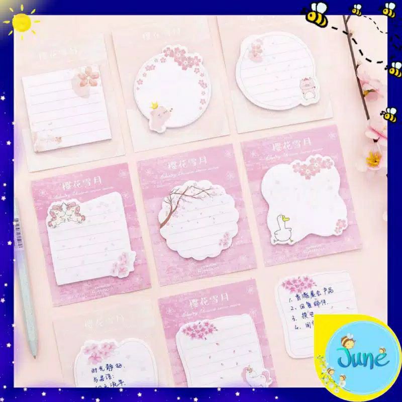 

Sticky notes motif bunga sakura MEMO IT