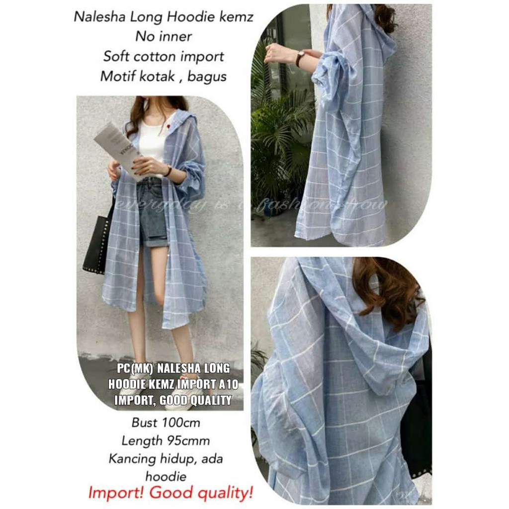 Tunik Hoodie Katun Import