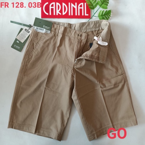 gof 31 CARDINAL FBBXX Celana Pendek Polos Stretch Kotak Motif Original Celana Santai Laki-Laki