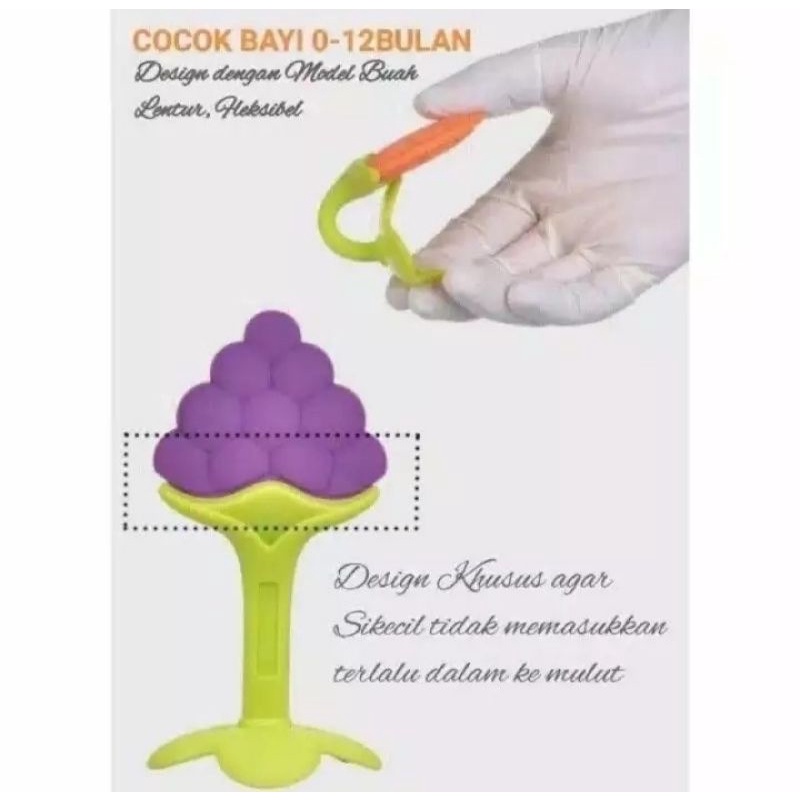 Gigitan Empeng Baby Teether Bayi Bentuk Buah