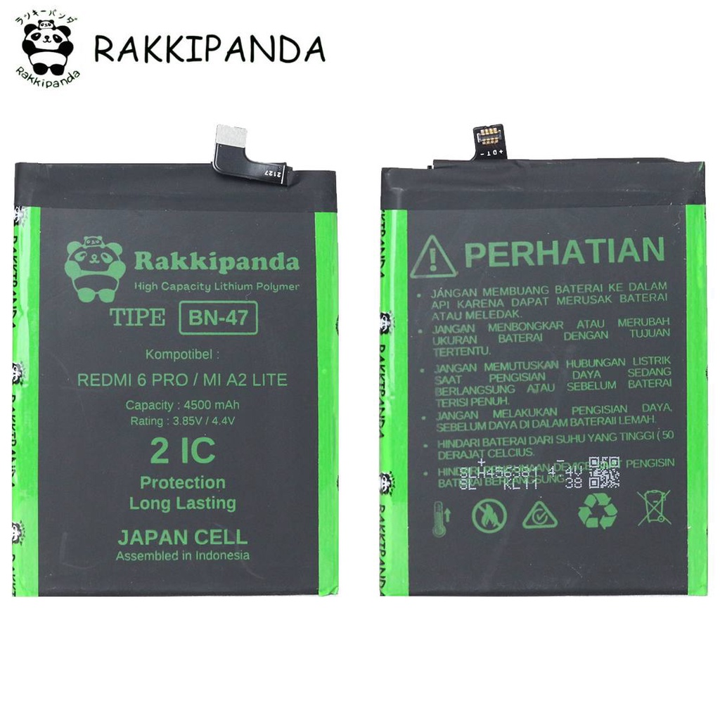 R/K- RakkiPanda - BN47 BN 47 Redmi 6 Pro / Mi A2 Lite Batre Batrai Baterai