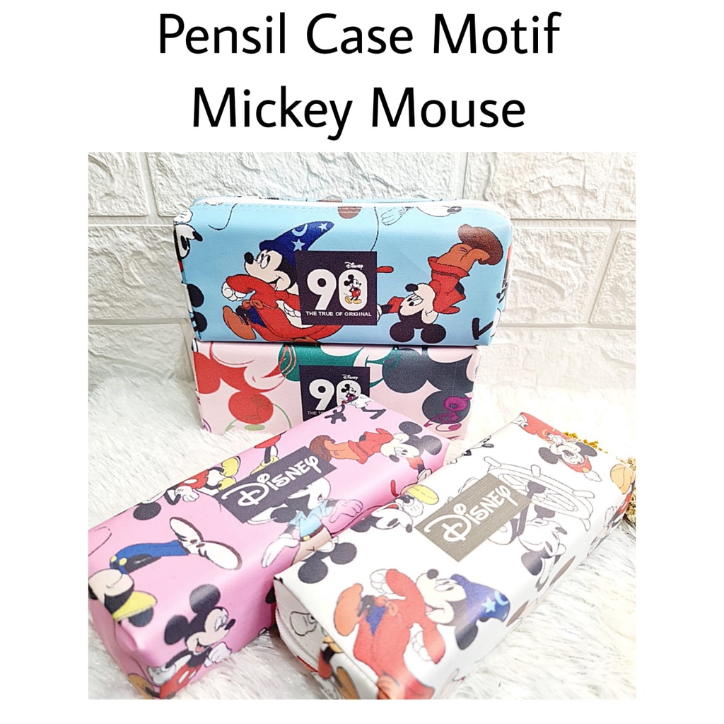 

KOTAK PENSIL RESLETING / PENSIL CASE POUCH / MOTIF MICKEY MOUSE