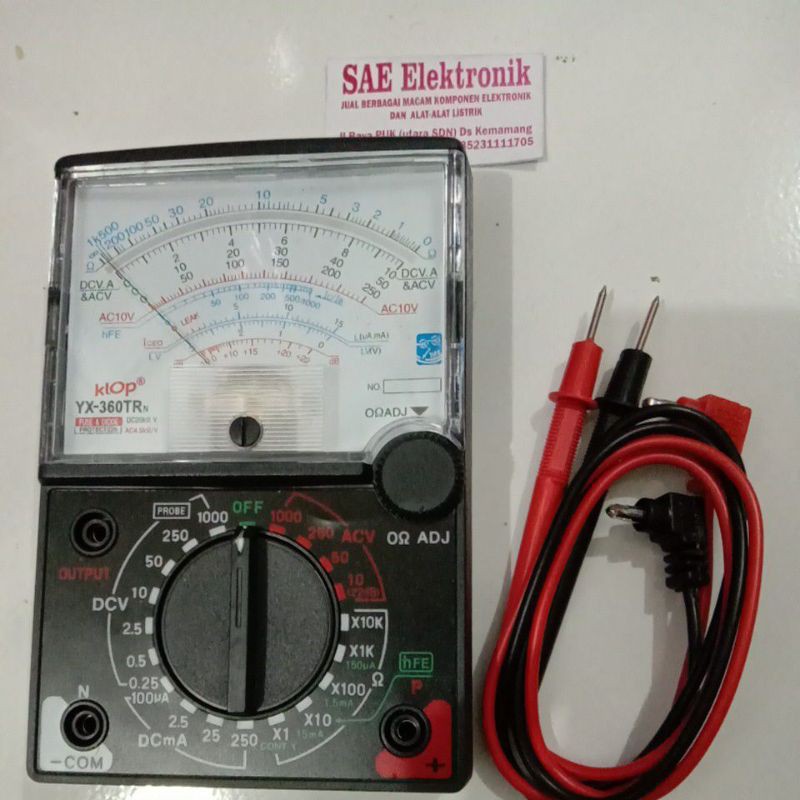 MULTITESTER ANALOG KLOP/MULTIMETER ANALOG / AVOMETER ANALOG