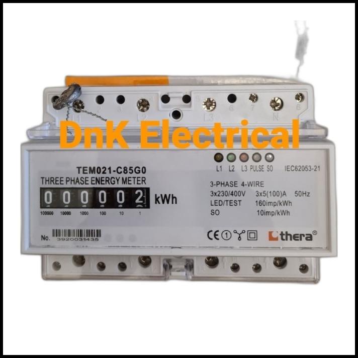 Kwh Meter 3Phase Merk Thera Temo21 Model Counter ( Analog ) Direct