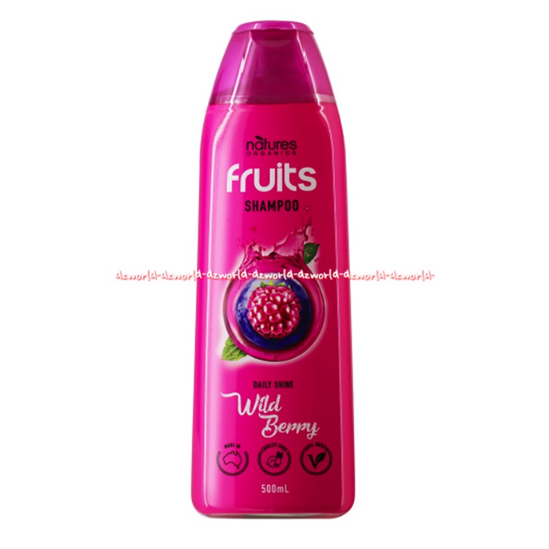 Natures Organics Fruits Shampoo 500ml Daily Balance Wild Berry Coconut &amp; Lime Apple Fresh Nature Organic Sampoo Natural Organik Wangi Buah 500 ml