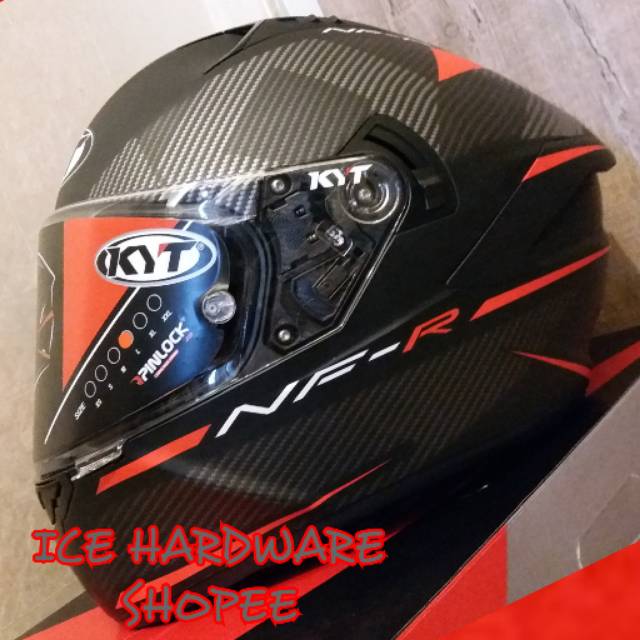 Helm Motor Full Face DD Ring KYT NFR Casco Logos Red Matt not NX Race Murah Original