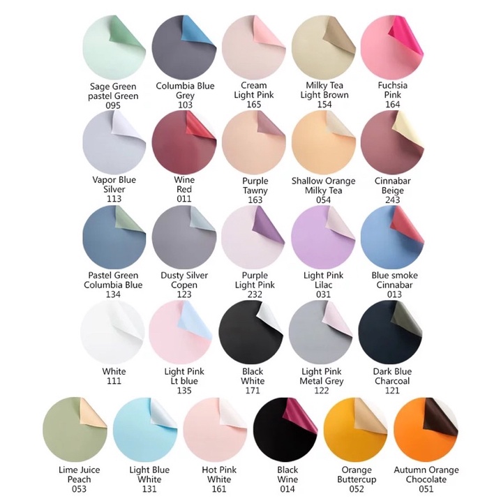 

FLOWER WRAPPING KERTAS BUNGA CAMPUR WARNA BICOLLOR