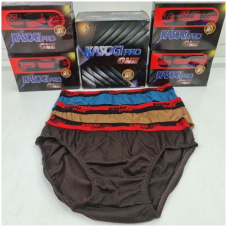 3 Pcs CD Kasogi Pro One | Celana Dalam Kasogi Karet Boxer Pria Dewasa Laki Laki | Open Grosir 3pcs