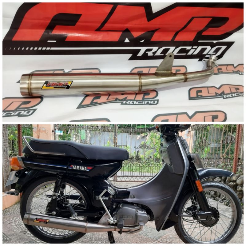 knalpot v80 / super deluxe - standar racing stainless