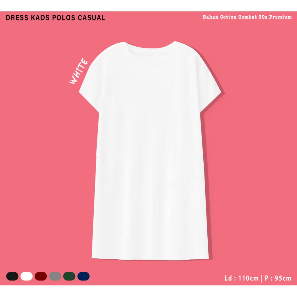 DRESS KATUN POLOS /DRESS WANITA / PAKAIAN WANITA / DRESS CASUAL