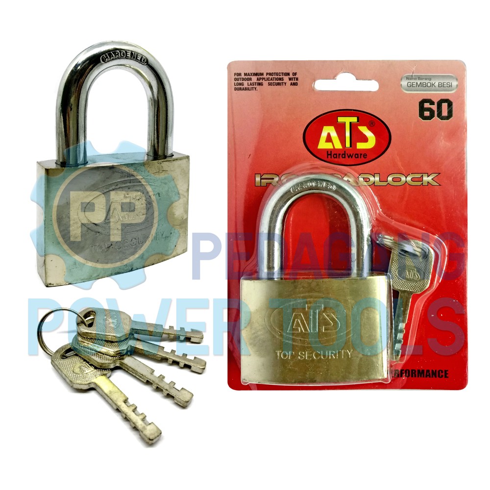 ATS GEMBOK BESI 60 MM SHORT PADLOCK KUNCI PAGAR RUMAH LEHER PENDEK