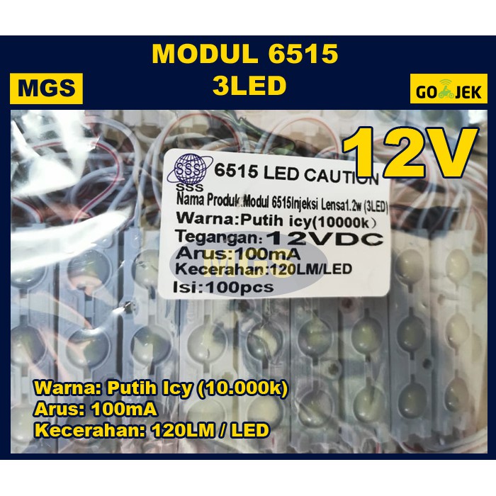 LED Modul 6515 12V Putih Samsung