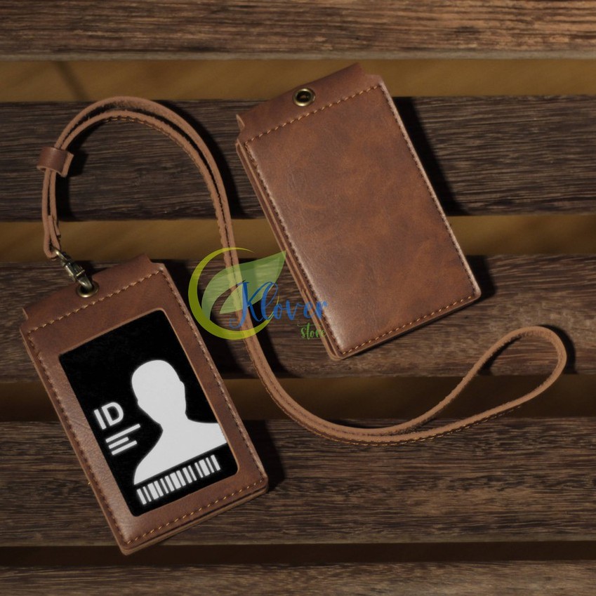 

CARD HOLDER PRIA WANITA KALUNG HOLDER NAME TAG KULIT SOUVENIR MURAH